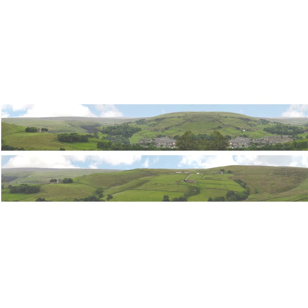 Backscenes Scenic Backgrounds - Old Mill Town Model Railway