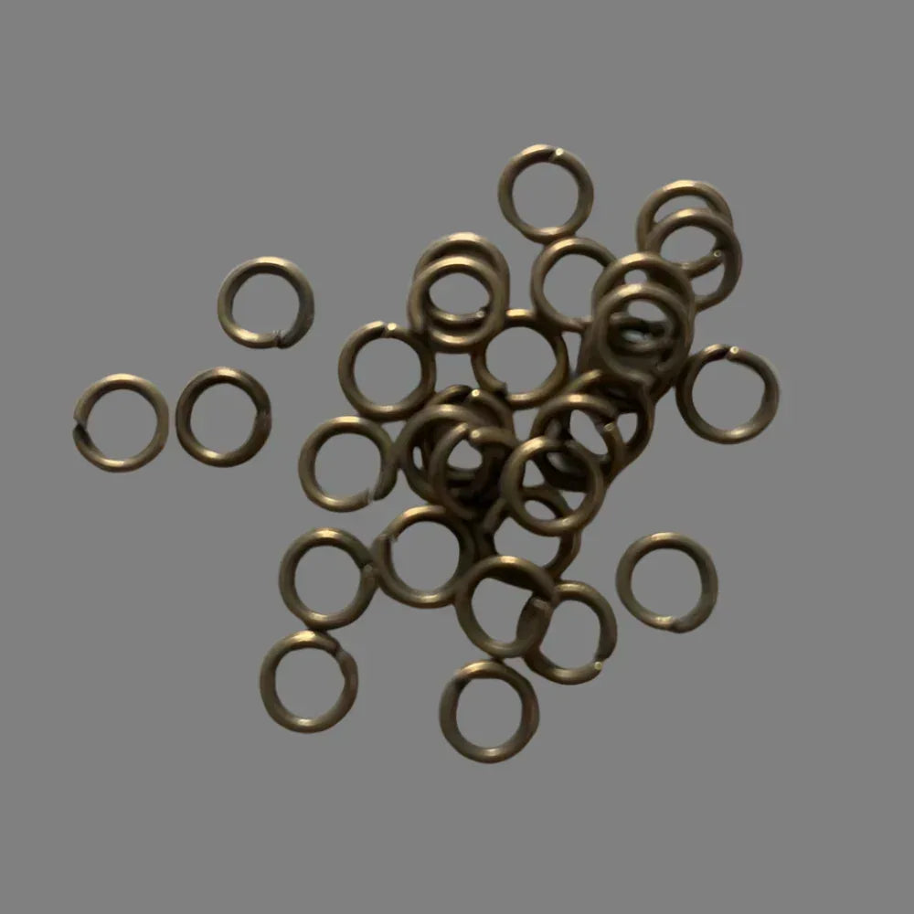Antique Bronze Colour Rings – Multiple Sizes Available (Pack of 50) - Model Realm