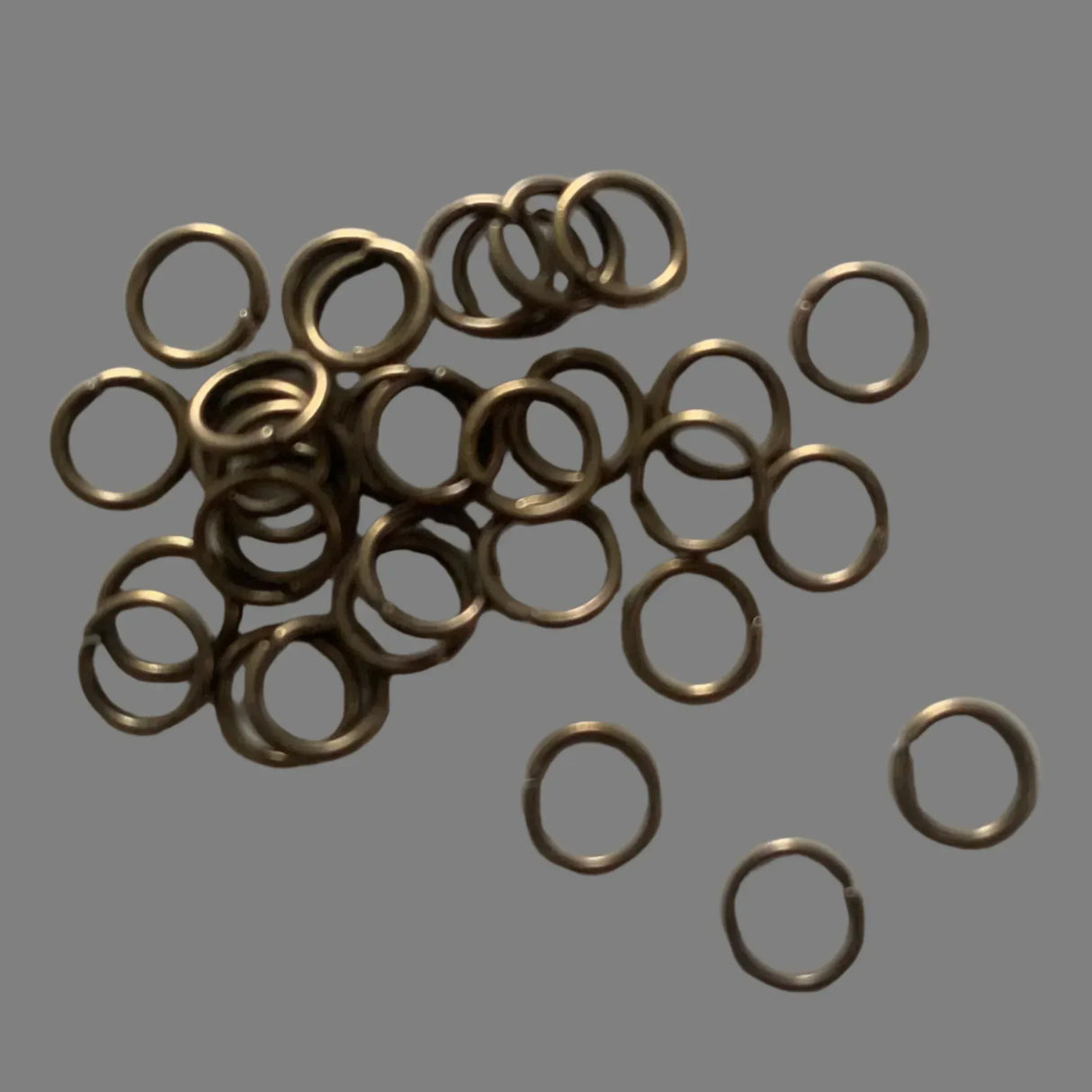 Antique Bronze Colour Rings – Multiple Sizes Available (Pack of 50) - Model Realm