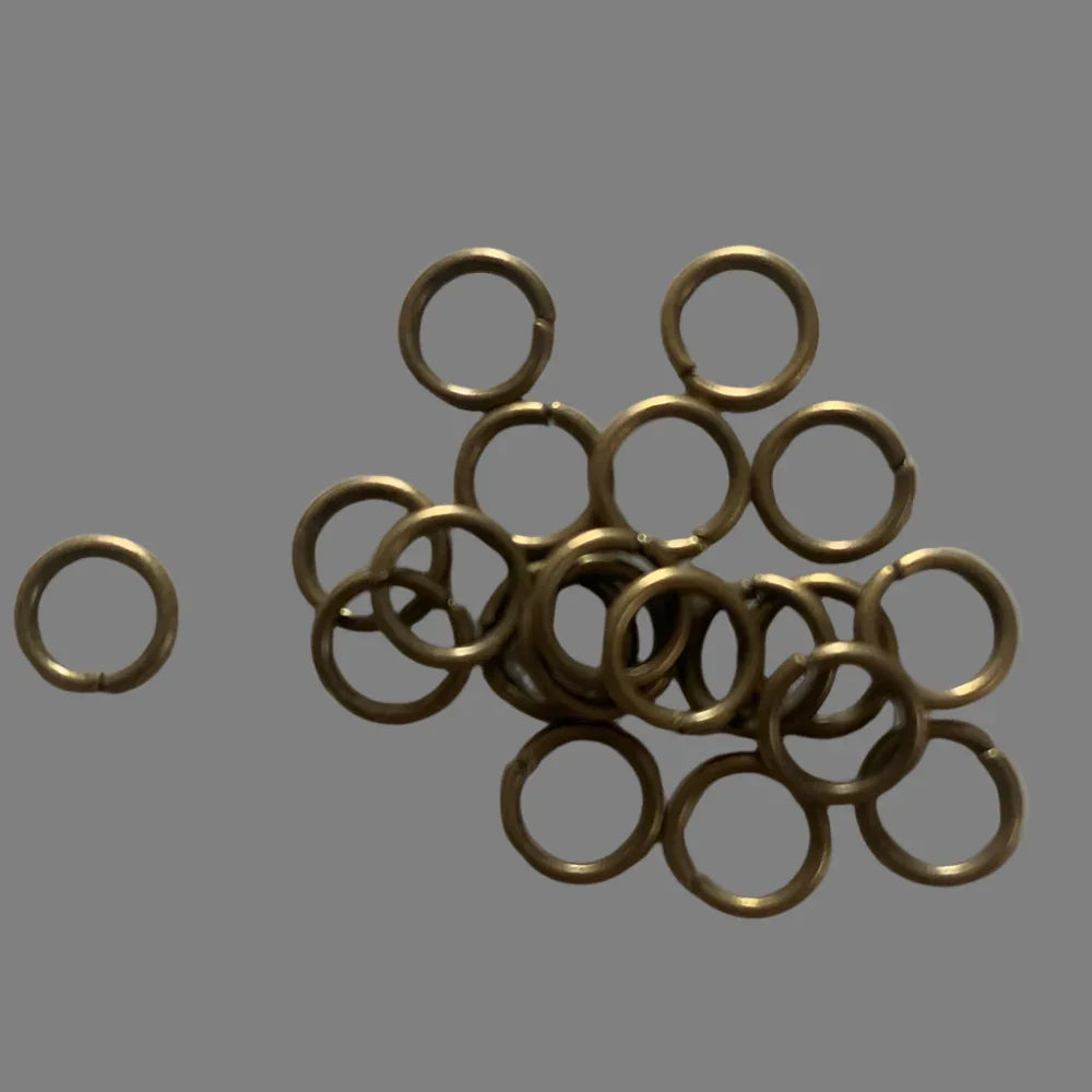 Antique Bronze Colour Rings – Multiple Sizes Available (Pack of 50) - Model Realm