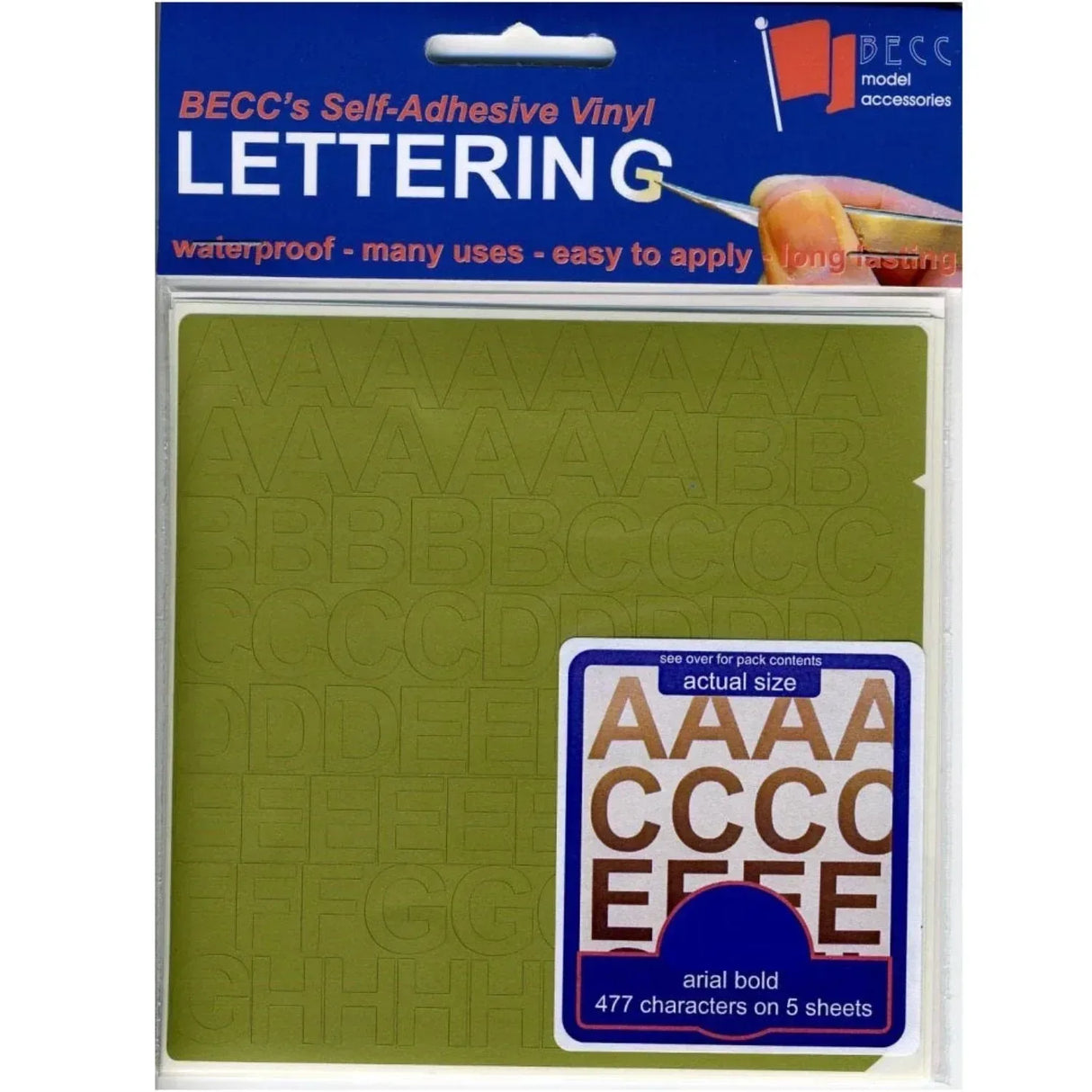 6mm Gold Letters & Numbers - Model Realm