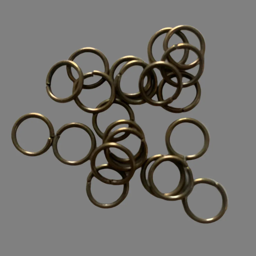 Antique Bronze Colour Rings – Multiple Sizes Available (Pack of 50) - Model Realm