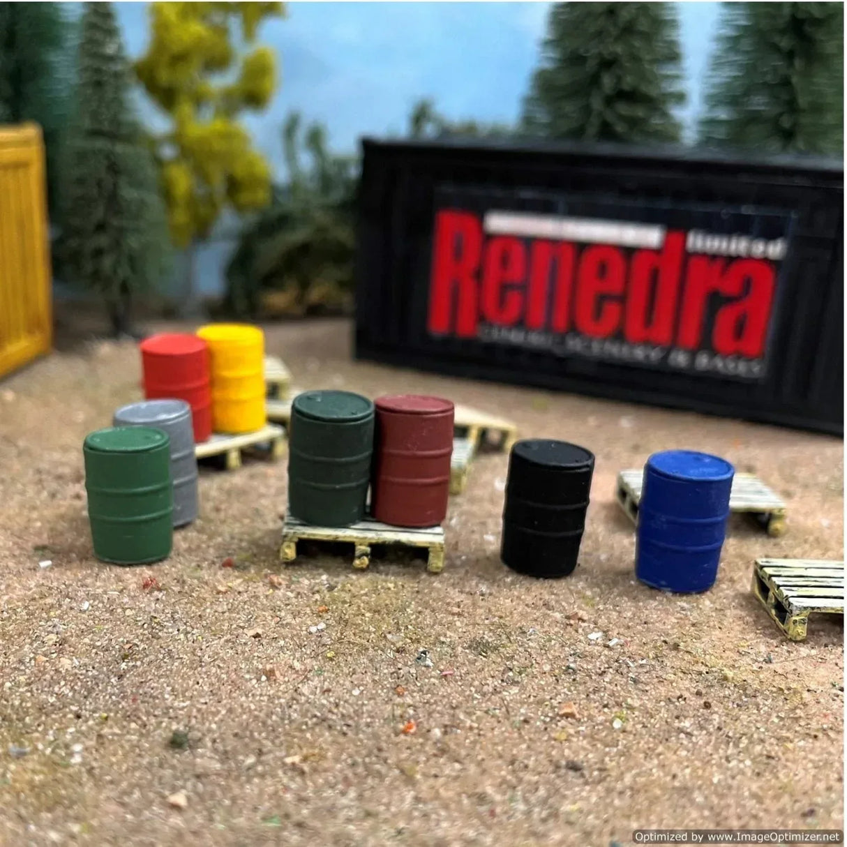 8 x Oil Drums - Model Realm