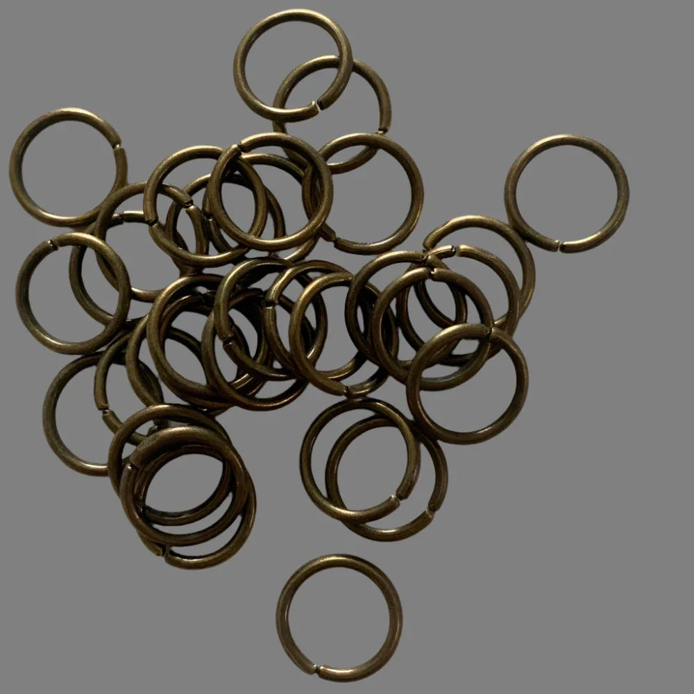 Antique Bronze Colour Rings – Multiple Sizes Available (Pack of 50) - Model Realm