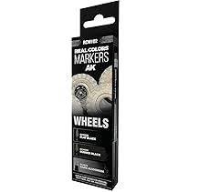 AK Interactive Wheels Paint Set 3 Real Colours Markers