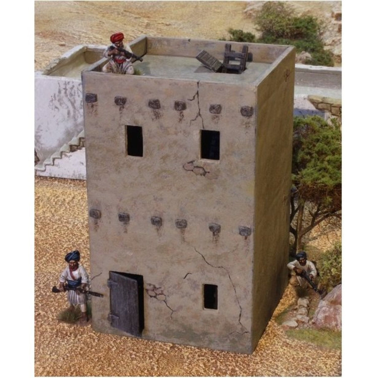 Afghanistan To Middle East Two-Storey House Large 130mm High - - - Model Realm