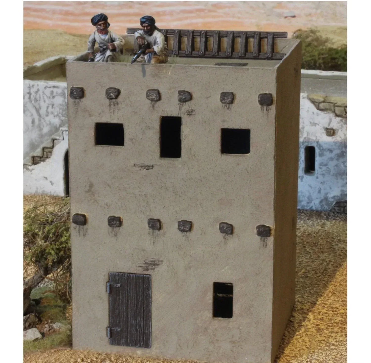 Afghanistan To Middle East Two-Storey House Medium 115mm High - Model Realm