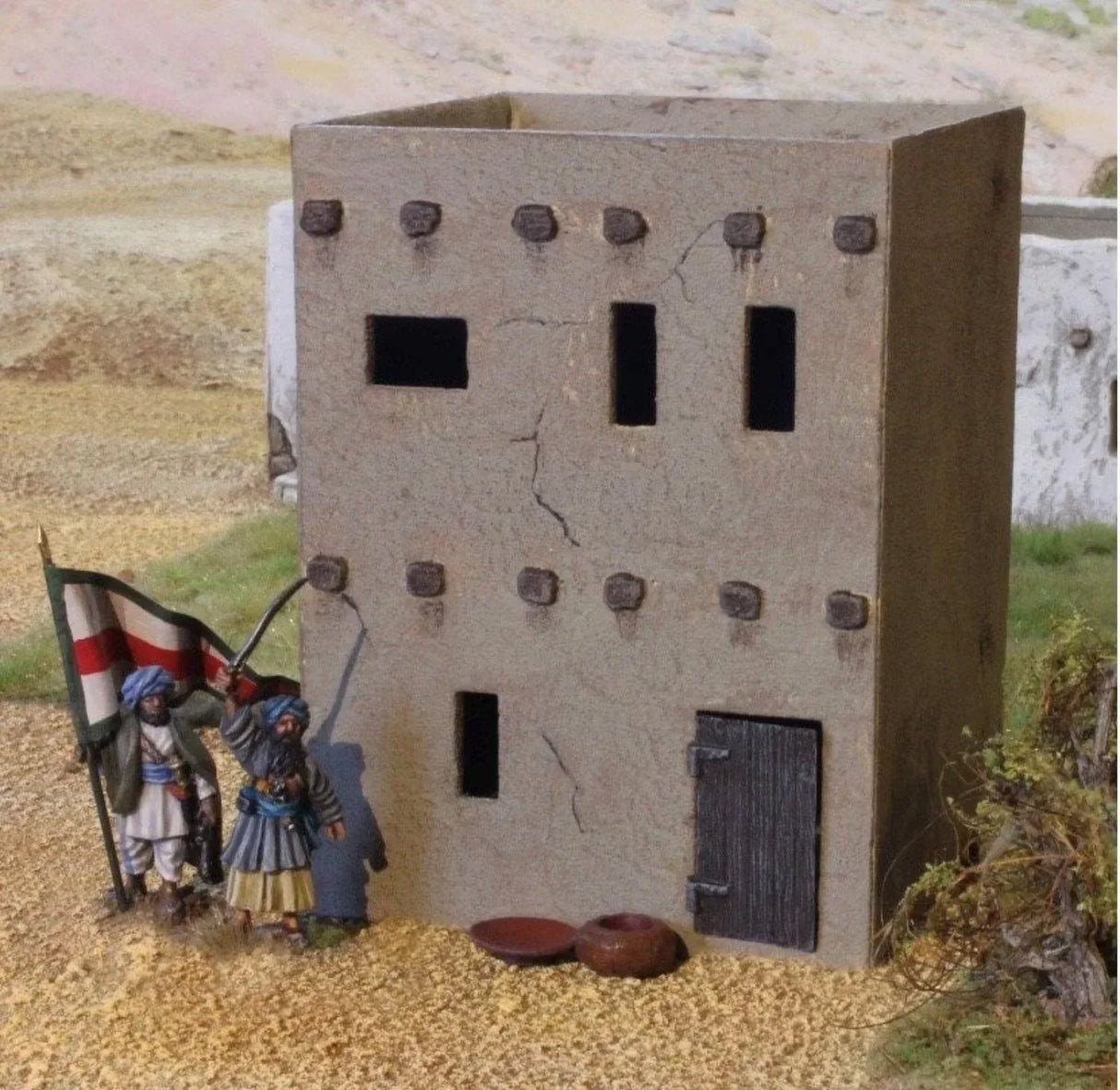 Afghanistan To Middle East Two-Storey House Small 108mm High - Model Realm