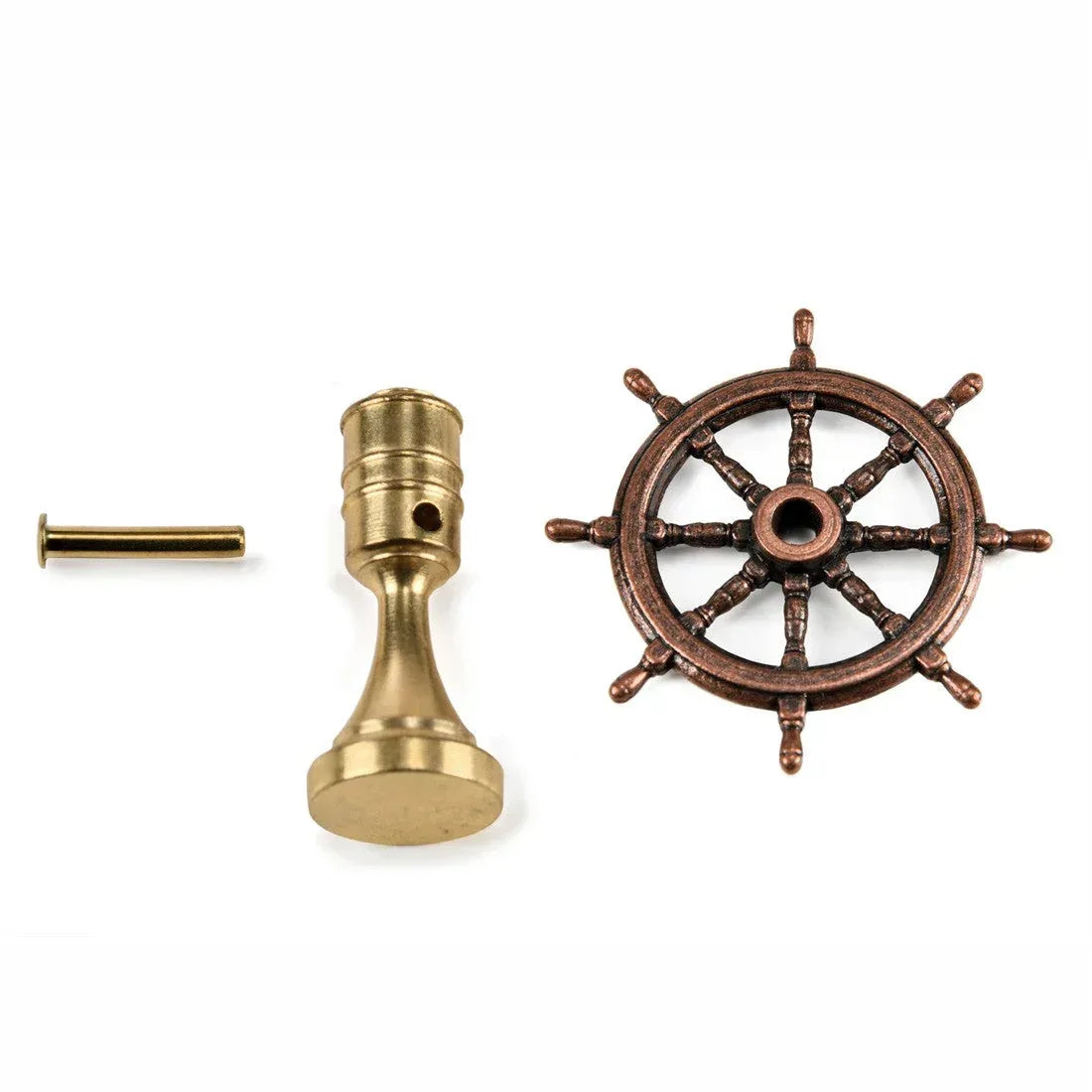 Amati Ships Wheel on Stand 14mm Bronzed Metal - Model Realm