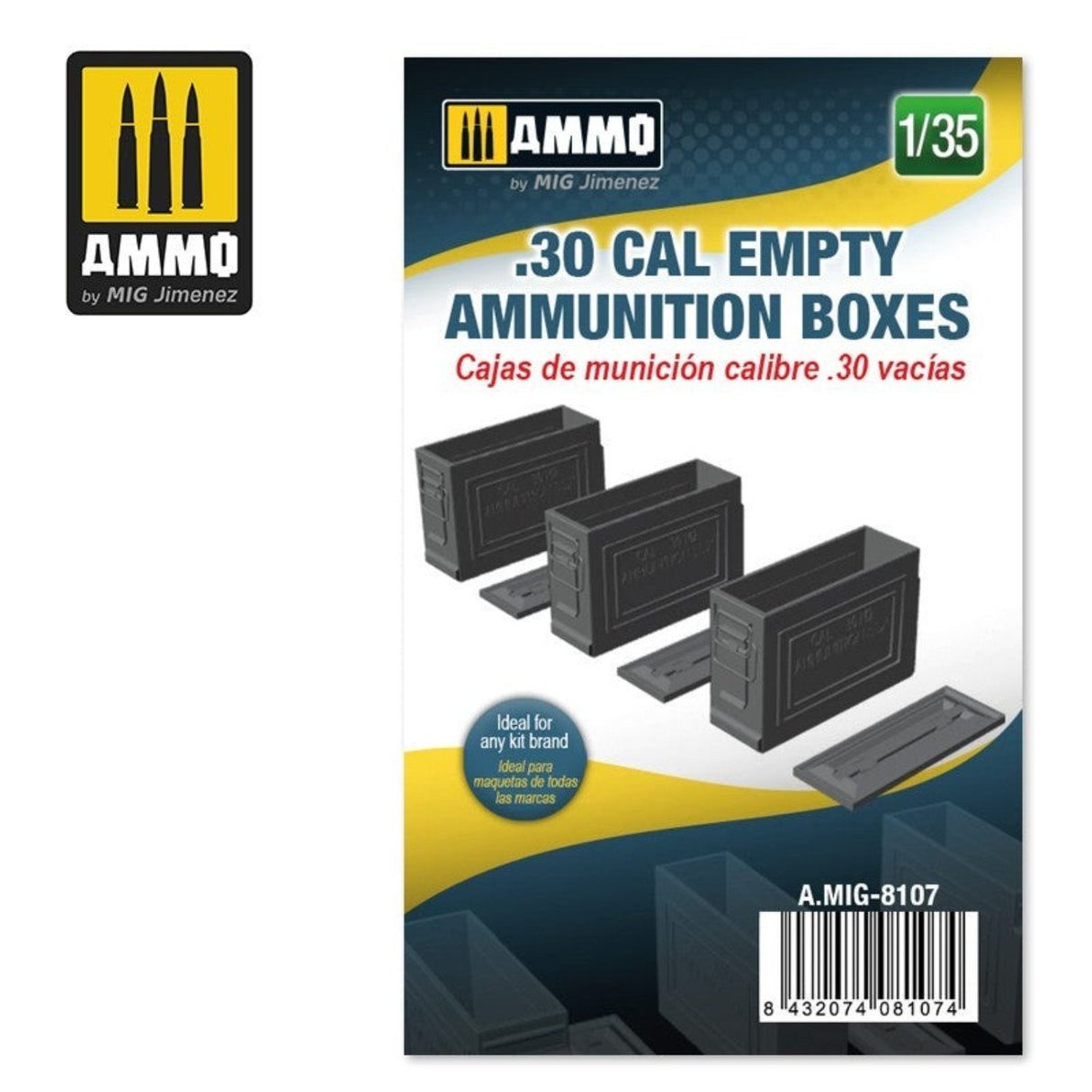 Ammunition Boxes .30 Cal Empty 1/35 - - - Model Realm