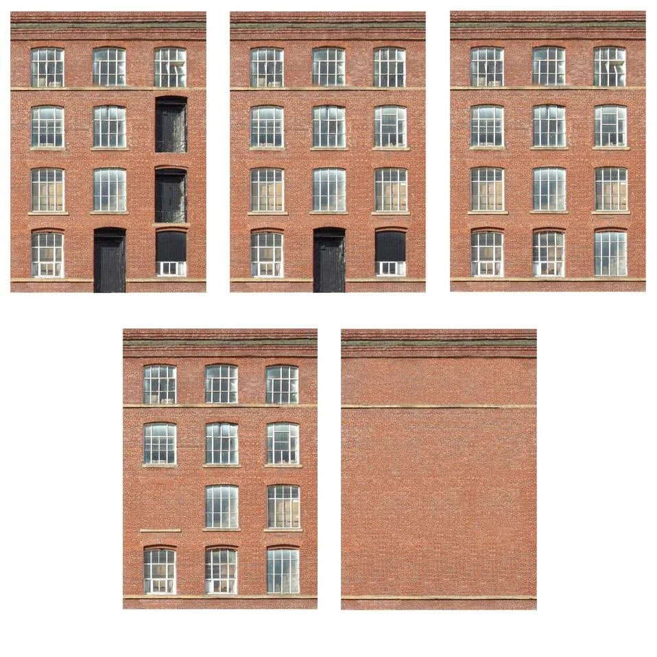 1950S Warehouse model railway backscene