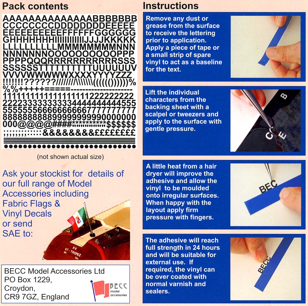 Becc Vinyl Lettering instructions
