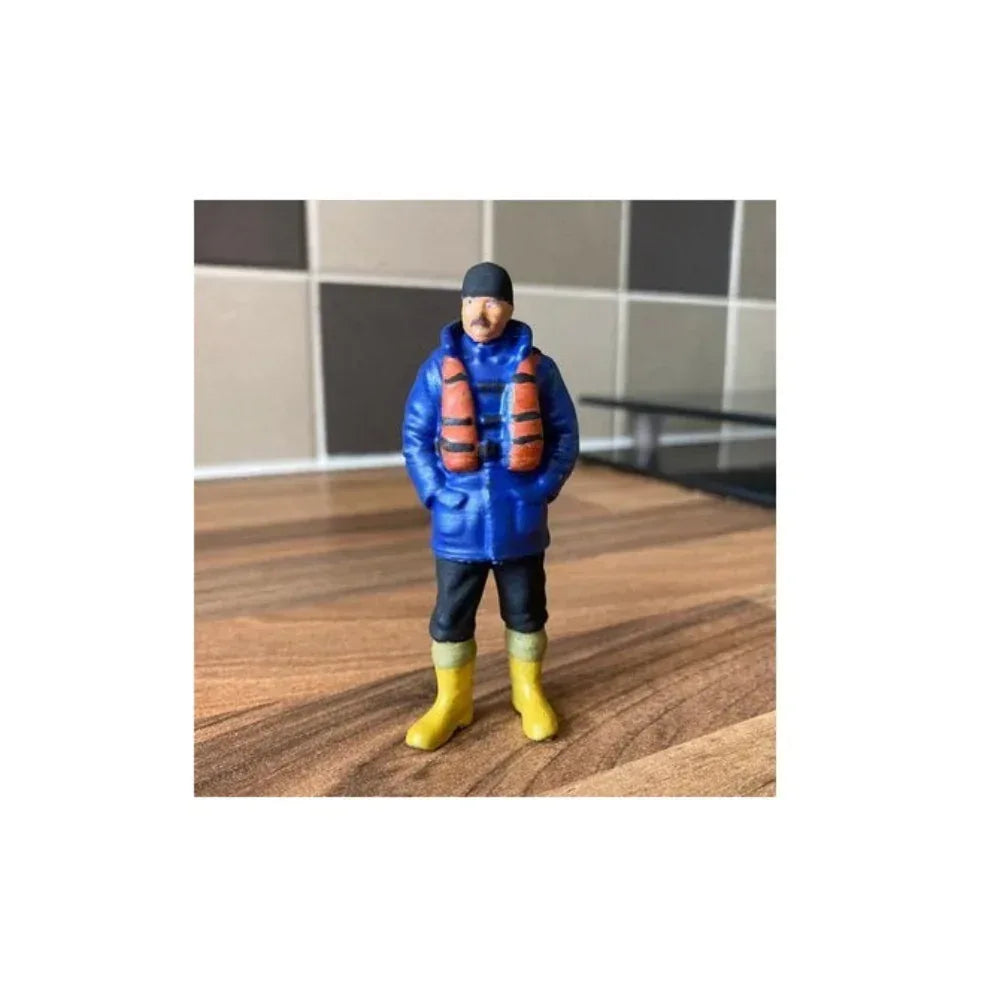 Model Boat Crew Figure with Lifejacket - Model Realm