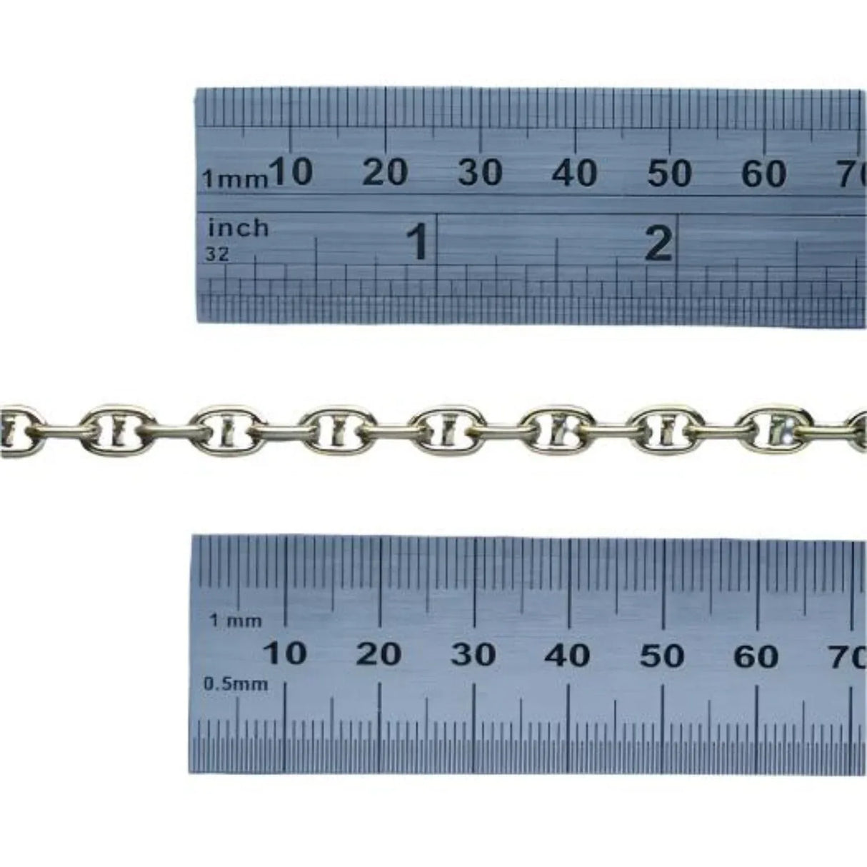 Caldercraft Brass Stud Link Anchor Chain 4 Links per Inch (1mtr) (C65409) - Model Realm