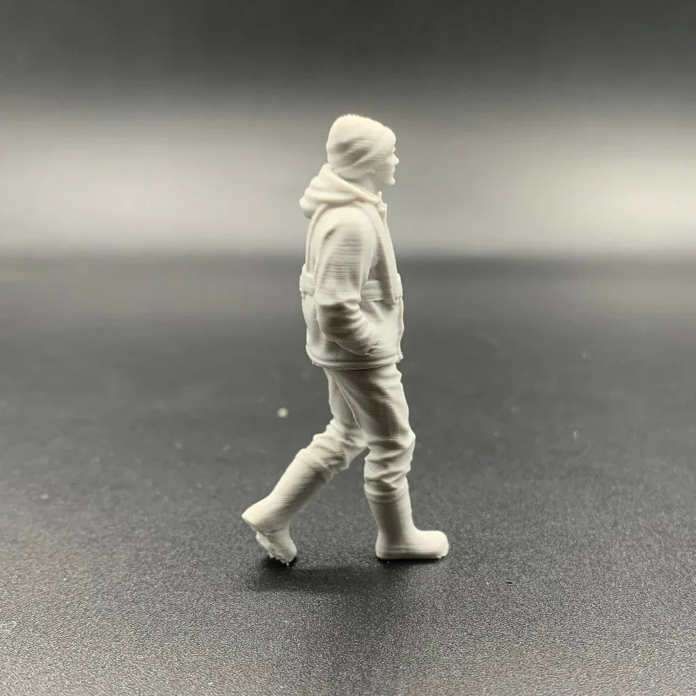 figure is 1/32 scale and quite detailed for such a small size. crew figure walking