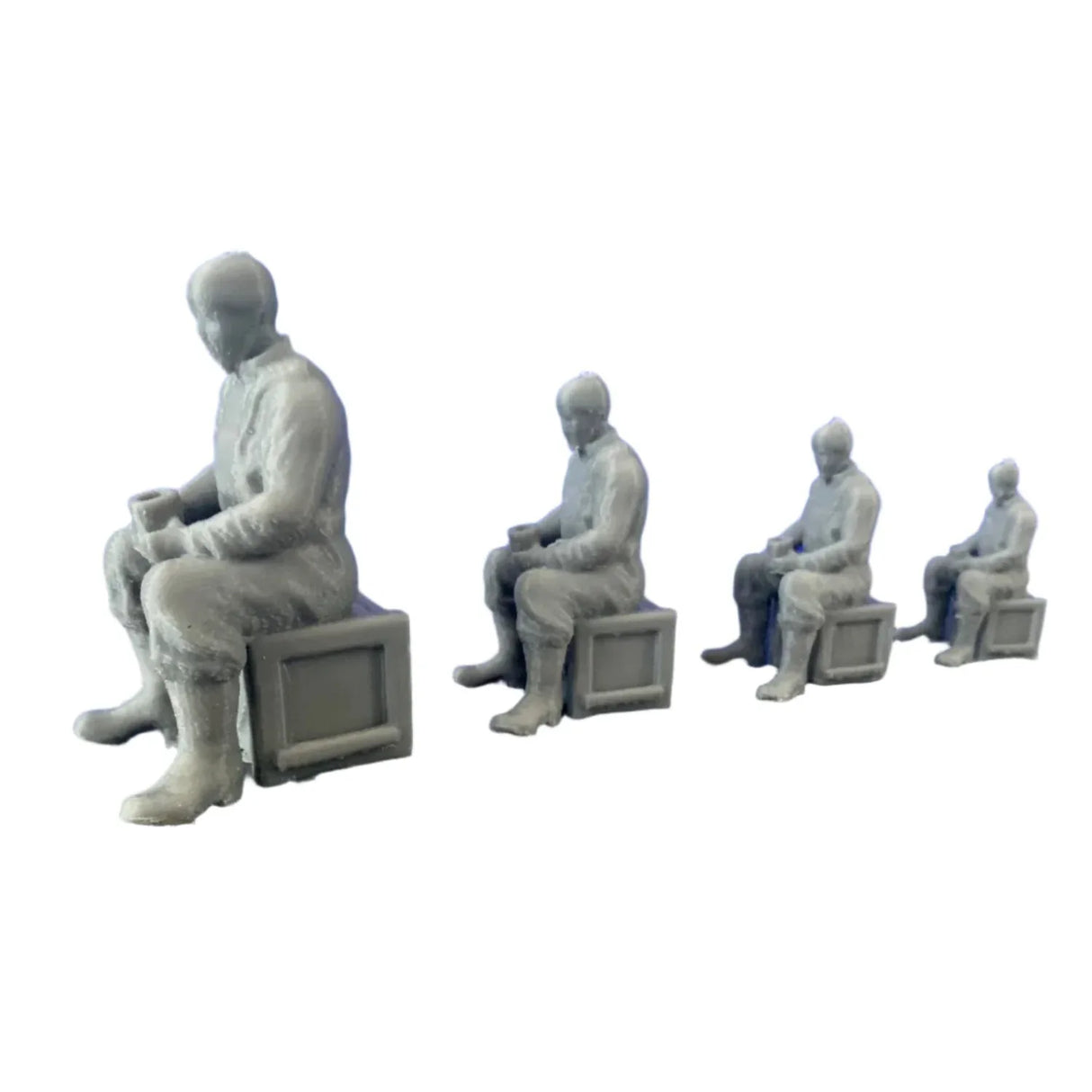 Trawler Fisherman Deckhand Sitting - Model Realm