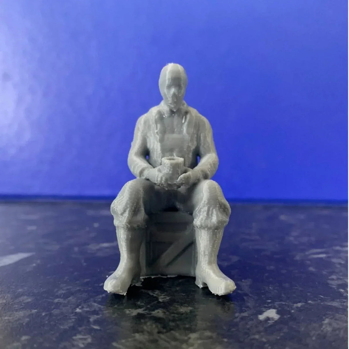 Trawler Fisherman Deckhand Sitting - Model Realm