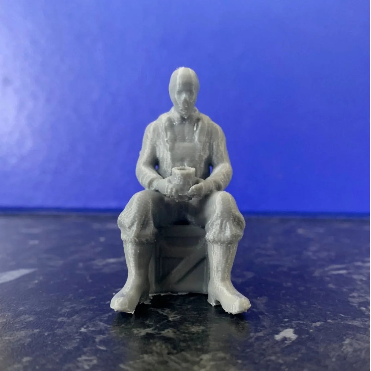 Trawler Fisherman Deckhand Sitting - Model Realm