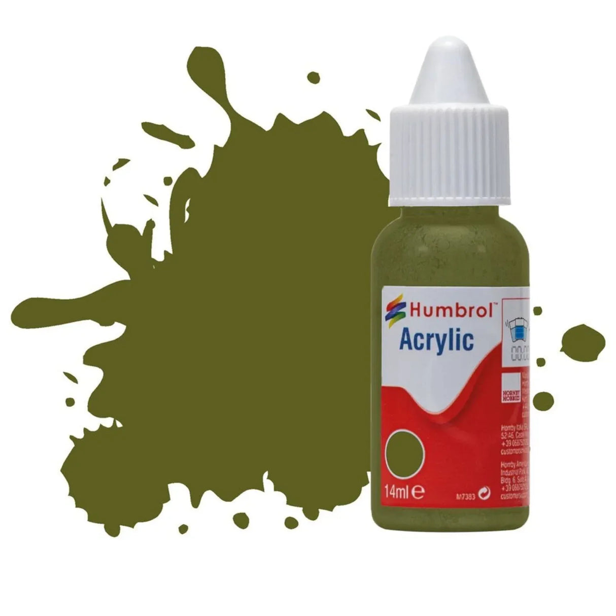 Humbrol No 150 Forest Green Matt 14ml Acrylic Dropper Bottle - Model Realm