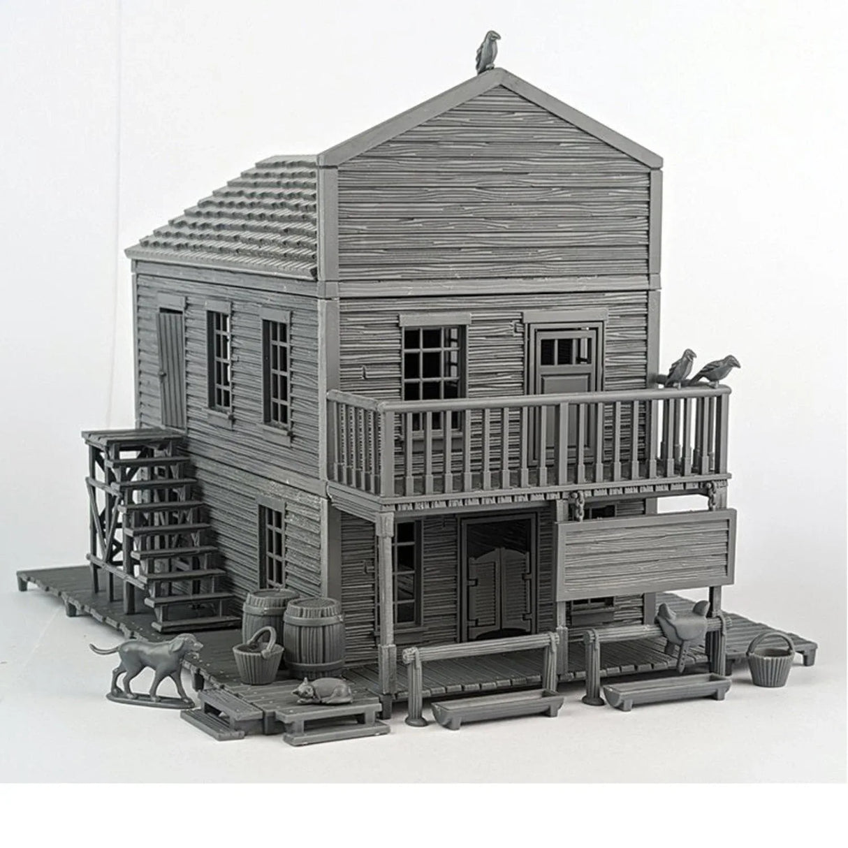 Dead Man's Hand Aces & Eights Saloon Two Storey Plastic Building - Model Realm