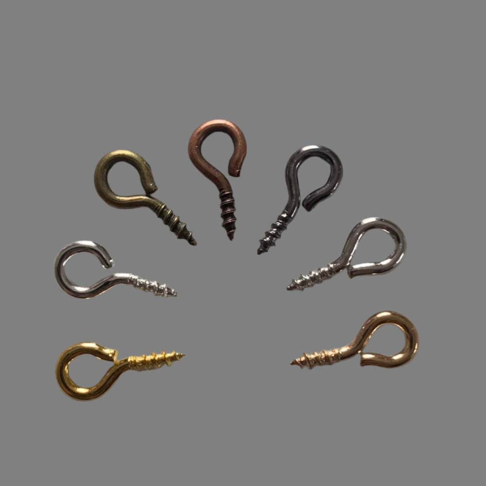 Eye screws in seven colours for crafts and model boats