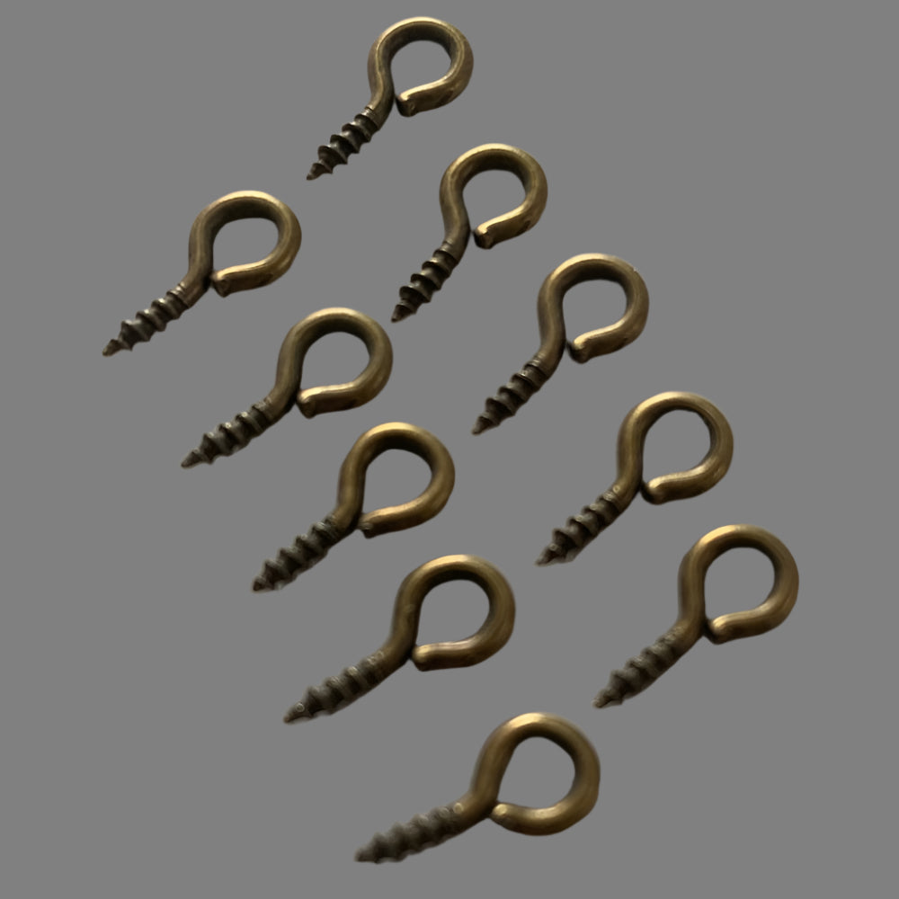 Ten Bronze Eye screws craft and model boat fittings