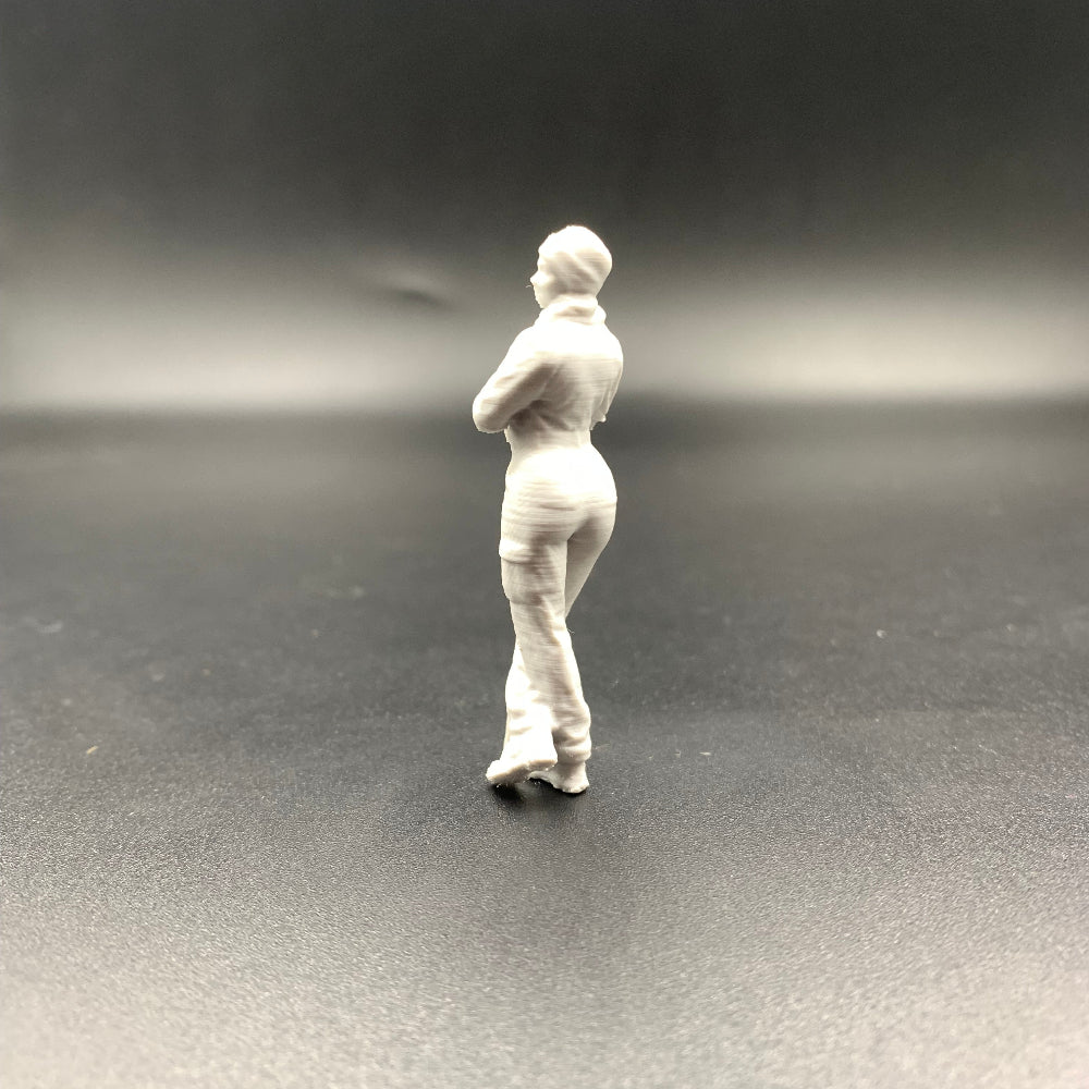 Female Crew Figure Leaning on Shovel