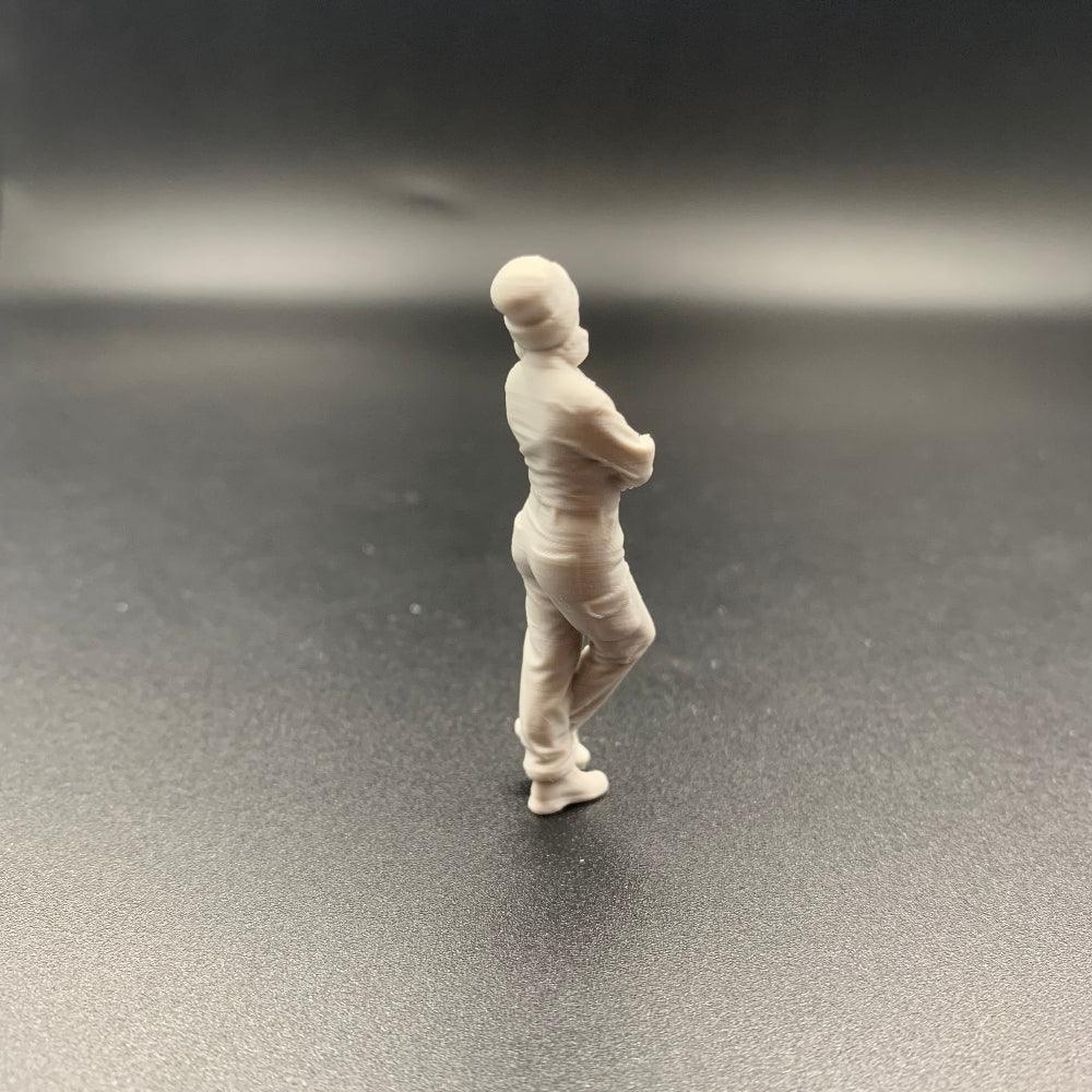 Female Mechanic Engineer Crew Figure Leaning