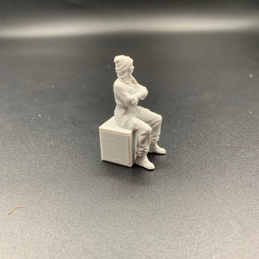 Female Mechanic Crew Figure Sitting