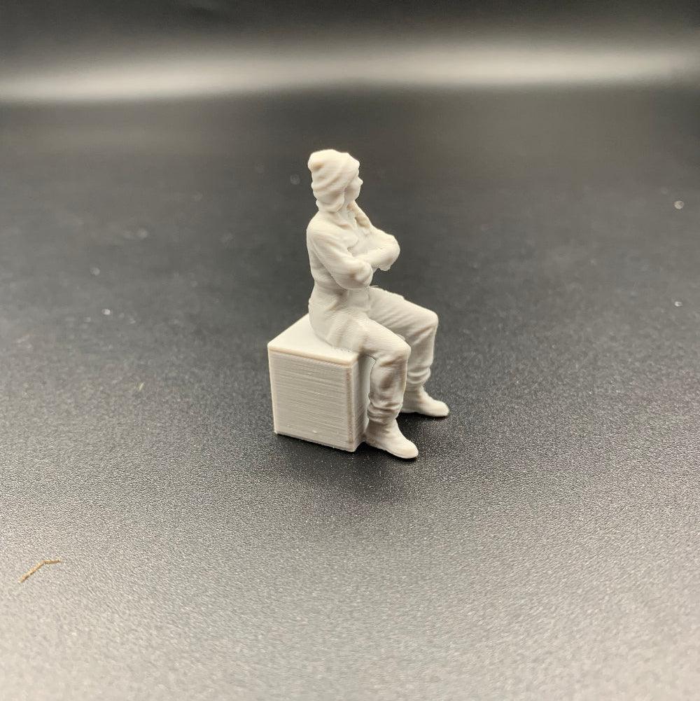 Female Mechanic Crew Figure Sitting