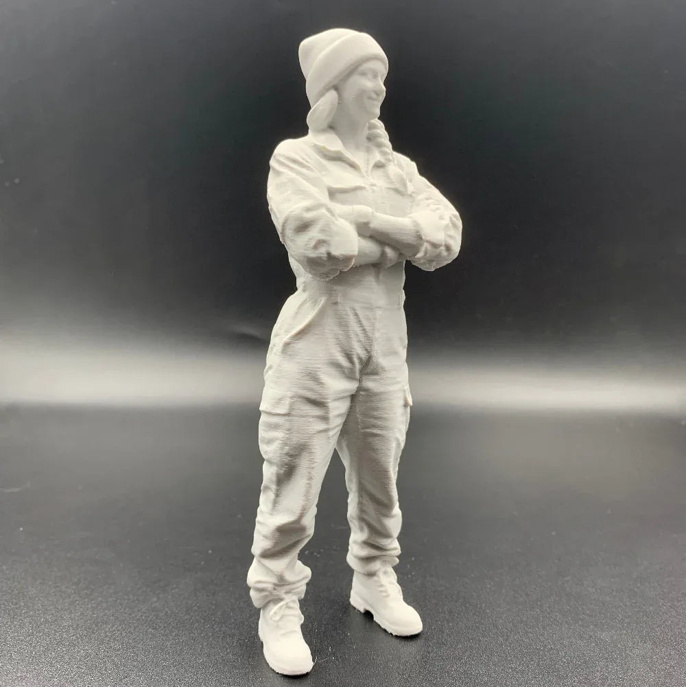 Female Mechanic Engineer Crew Figure Model Boats