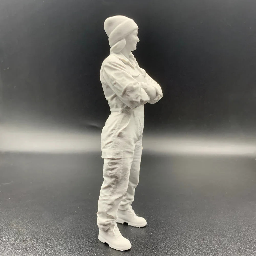 Female Mechanic Engineer Crew Figure 3d Printed