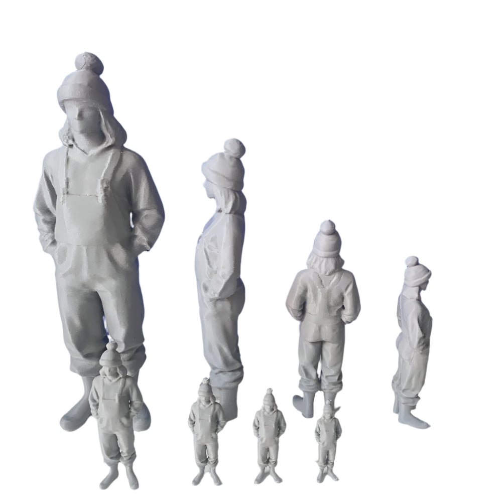 Miniature fishing crew member, PLA plastic model boat fittings