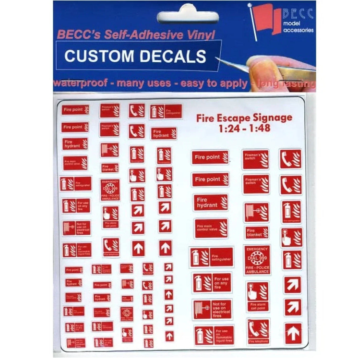 Fire Signage Red - Model Realm