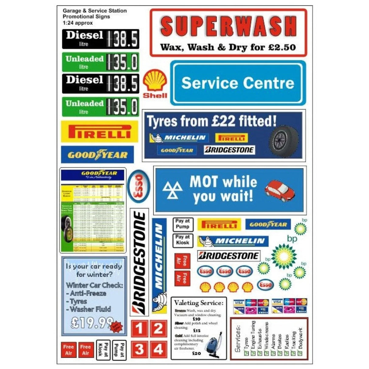 Garage and Service Promotional Signage - Model Realm