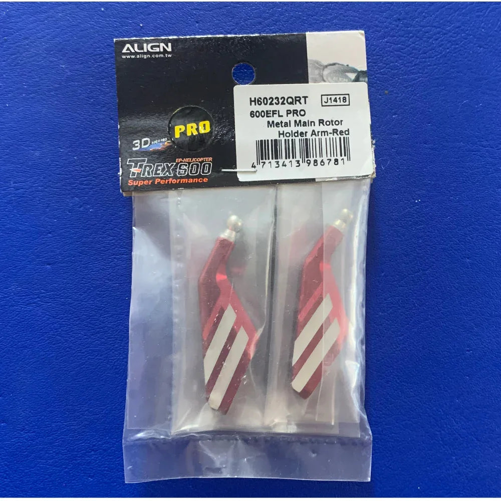 H60232QRT 600EFL PRO Metal Main Rotor Holder Arm Red - Model Realm
