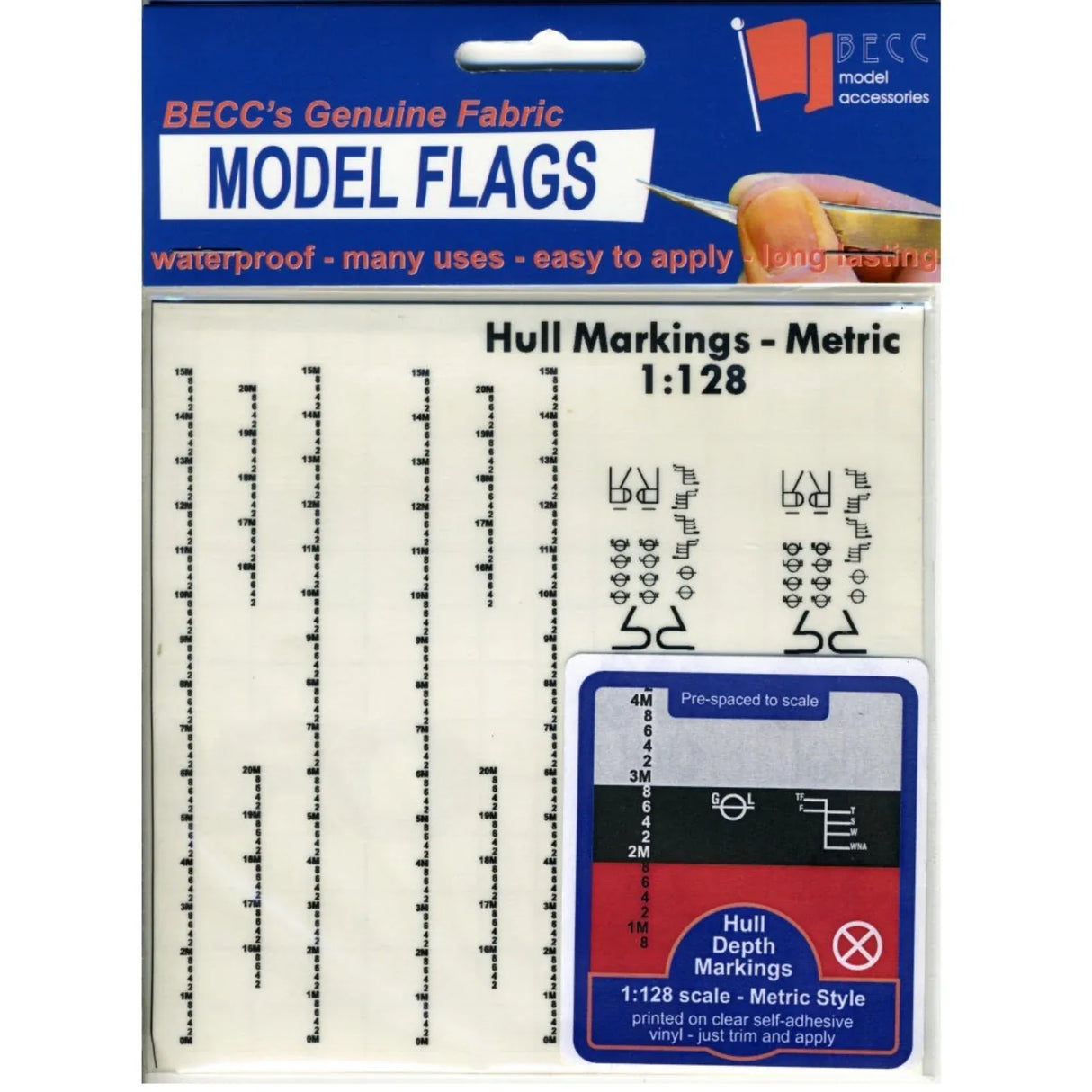 Hull Waterline Markings Imperial Black 1:128 Scale - Model Realm