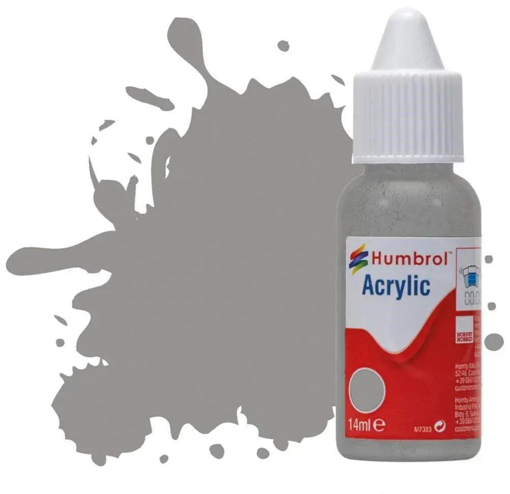 Humbrol No 126 US Medium Grey Matt - 14ml Acrylic Dropper Bottle - Model Realm