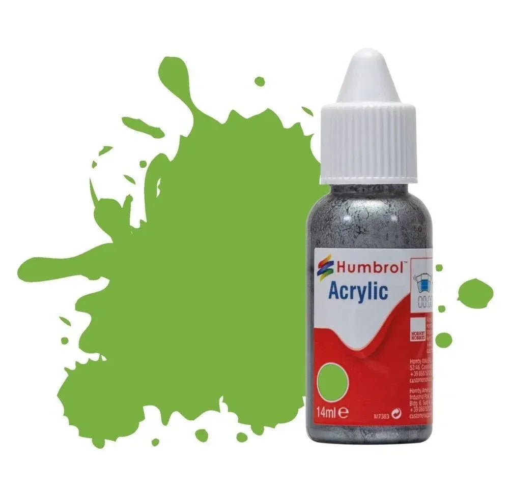 Humbrol No 38 Lime Gloss - 14ml Acrylic Dropper Bottle - Model Realm
