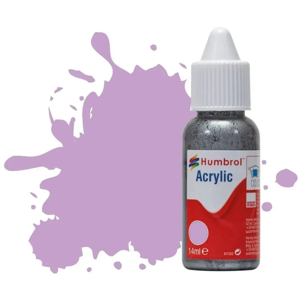 Humbrol No 42 Pastel Violet - Matt - 14ml Acrylic Dropper Bottle - Model Realm
