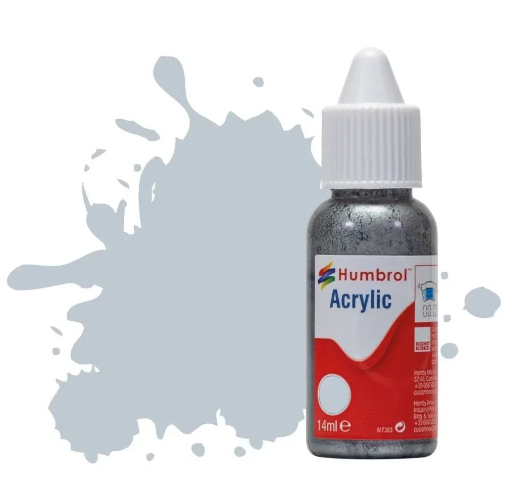 Humbrol No 56 Aluminium Metallic - 14ml Acrylic Dropper Bottle - Model Realm