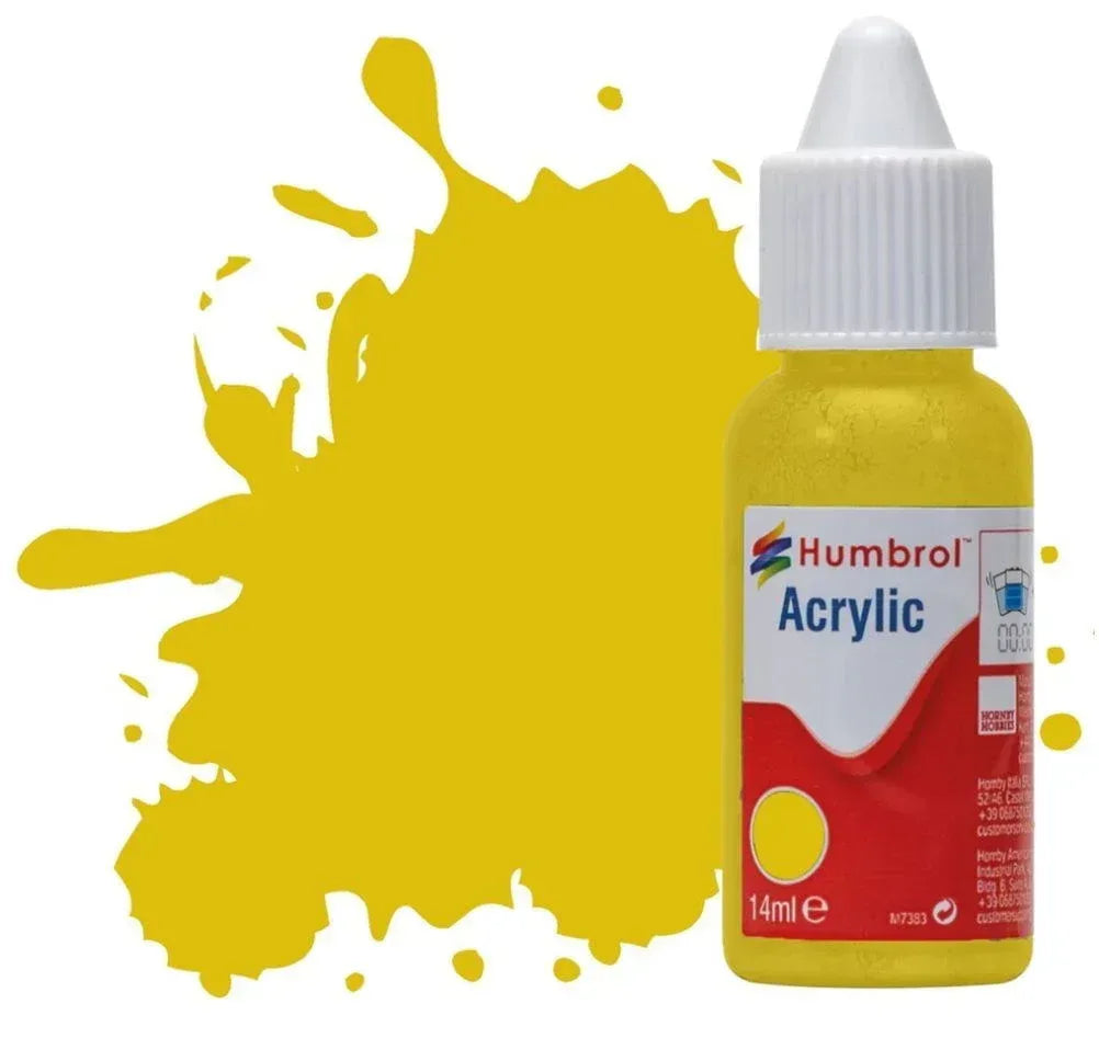 Humbrol No 81 Pale Yellow Matt - 14ml Acrylic Dropper Bottle - Model Realm