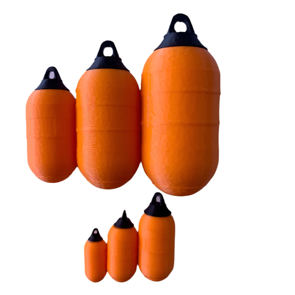 Set of orange Low Drag buoys model Boats