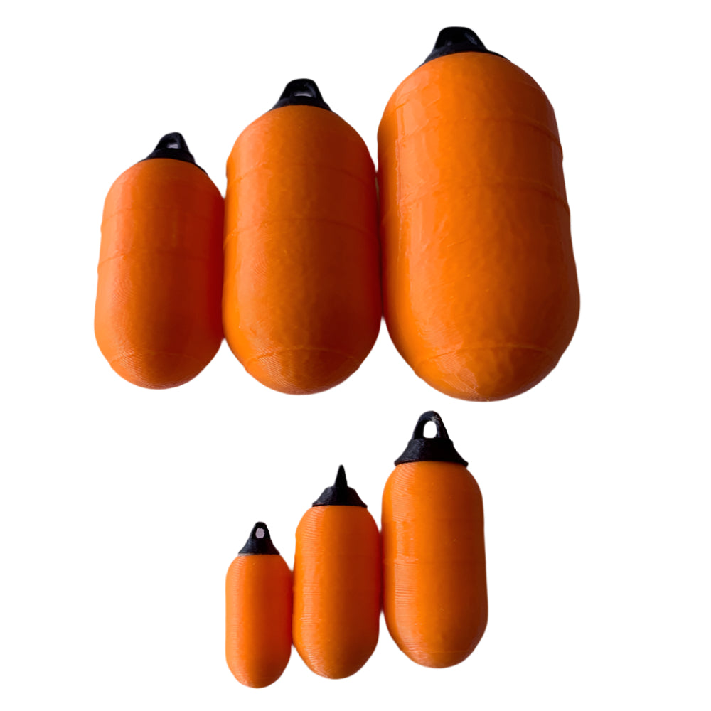 Set of Orange Low Drag Buoys Model Boat Fittings