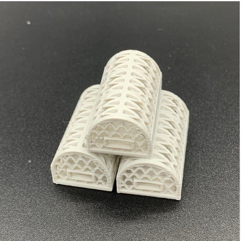 3D printed D-shaped lobster pot creel for model boat dioramas