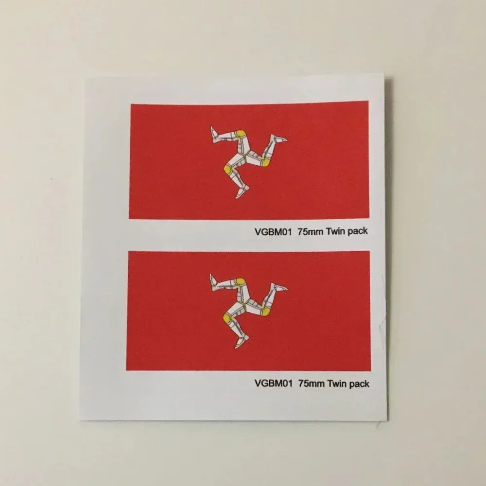 Isle of Man Flag 75mm - Model Realm