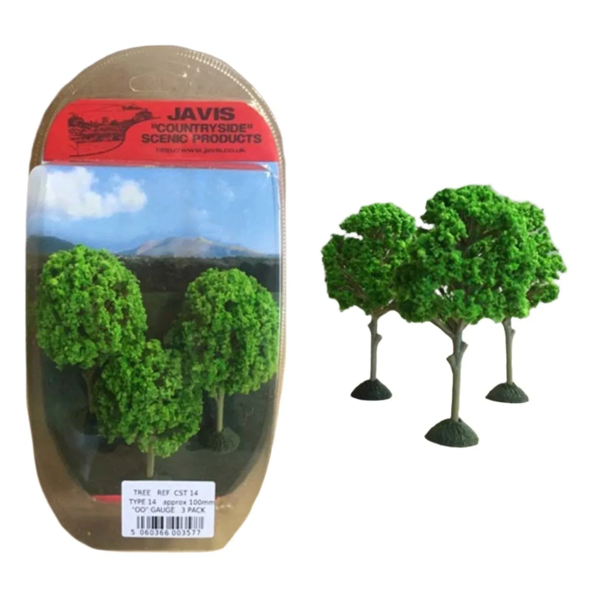 Javis Trees OO Gauge Countryside Trees 3 x 100mm - Model Realm