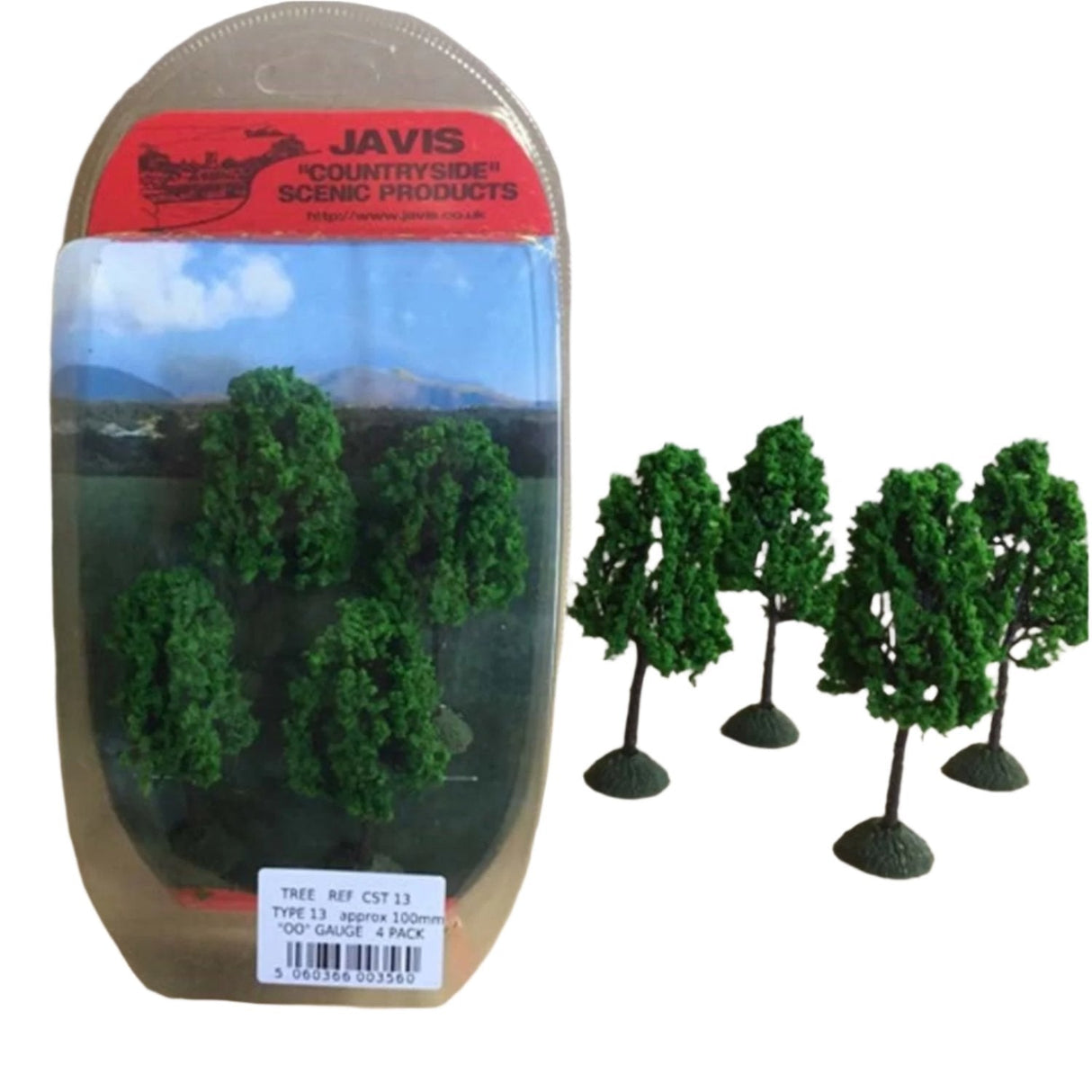 Javis Trees OO Gauge Countryside Trees 4 x 100mm - - - Model Realm
