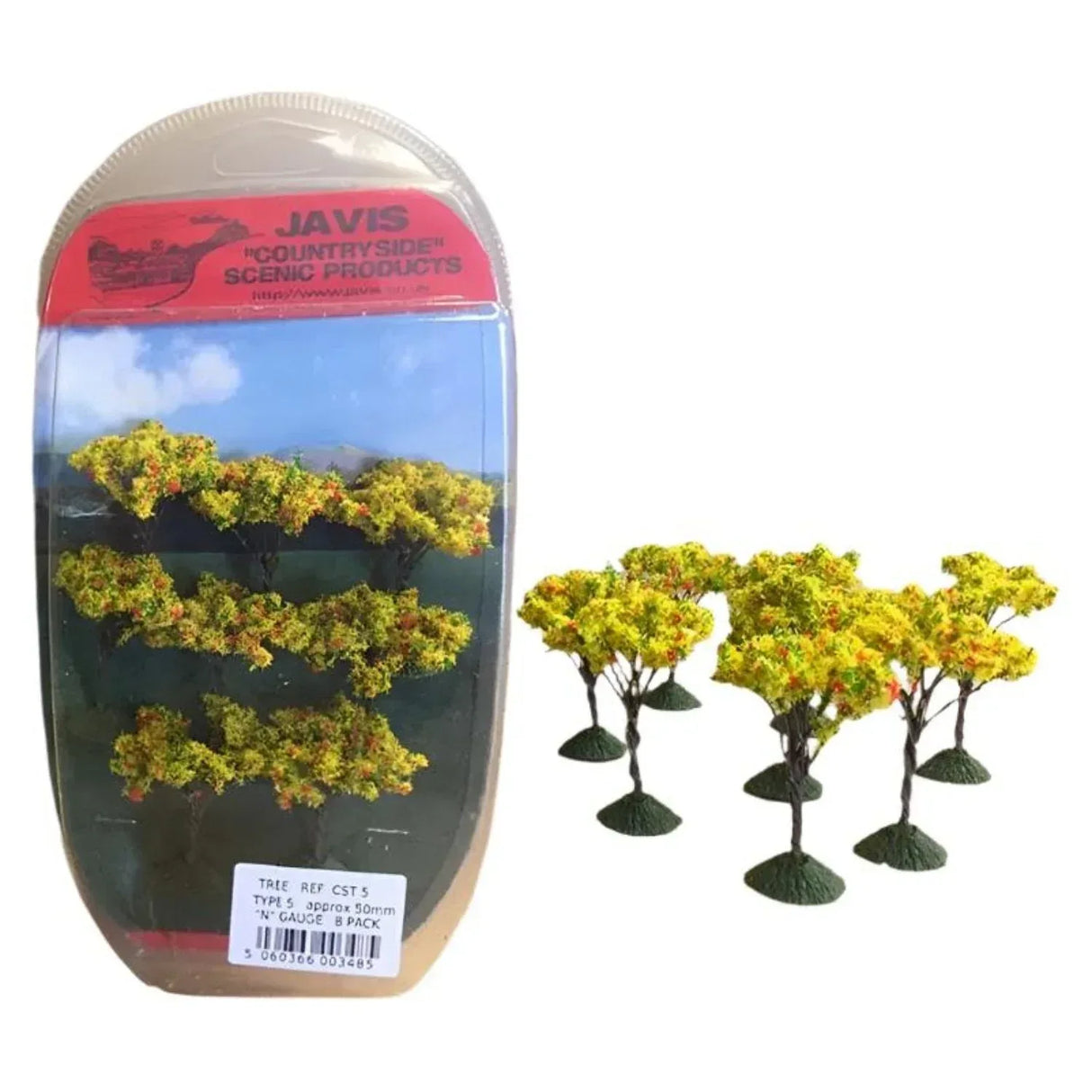 Javis Trees OO Gauge Countryside Trees 8 x 50mm - Model Realm