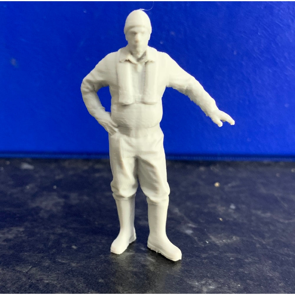 Left Hand Standing Model Boat Crew Figure Fisherman